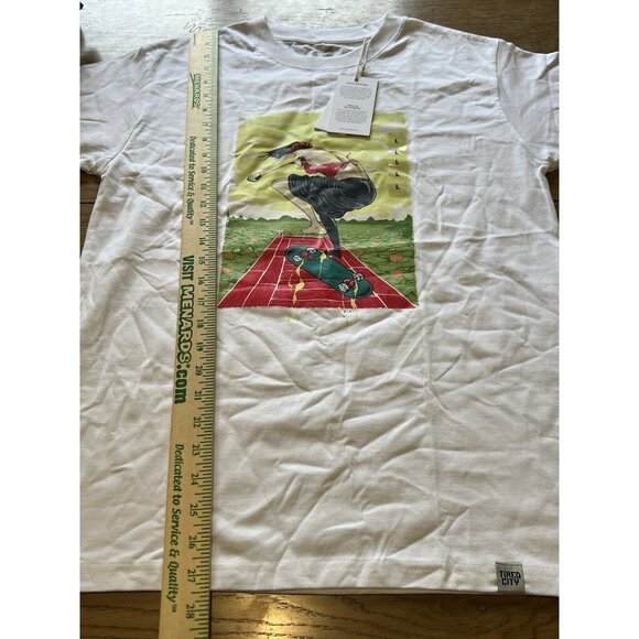 Tired City Ao Yem Unisex T Shirt Graphic Tee Size Large Punk Skater Streetwear - Picture 5 of 12